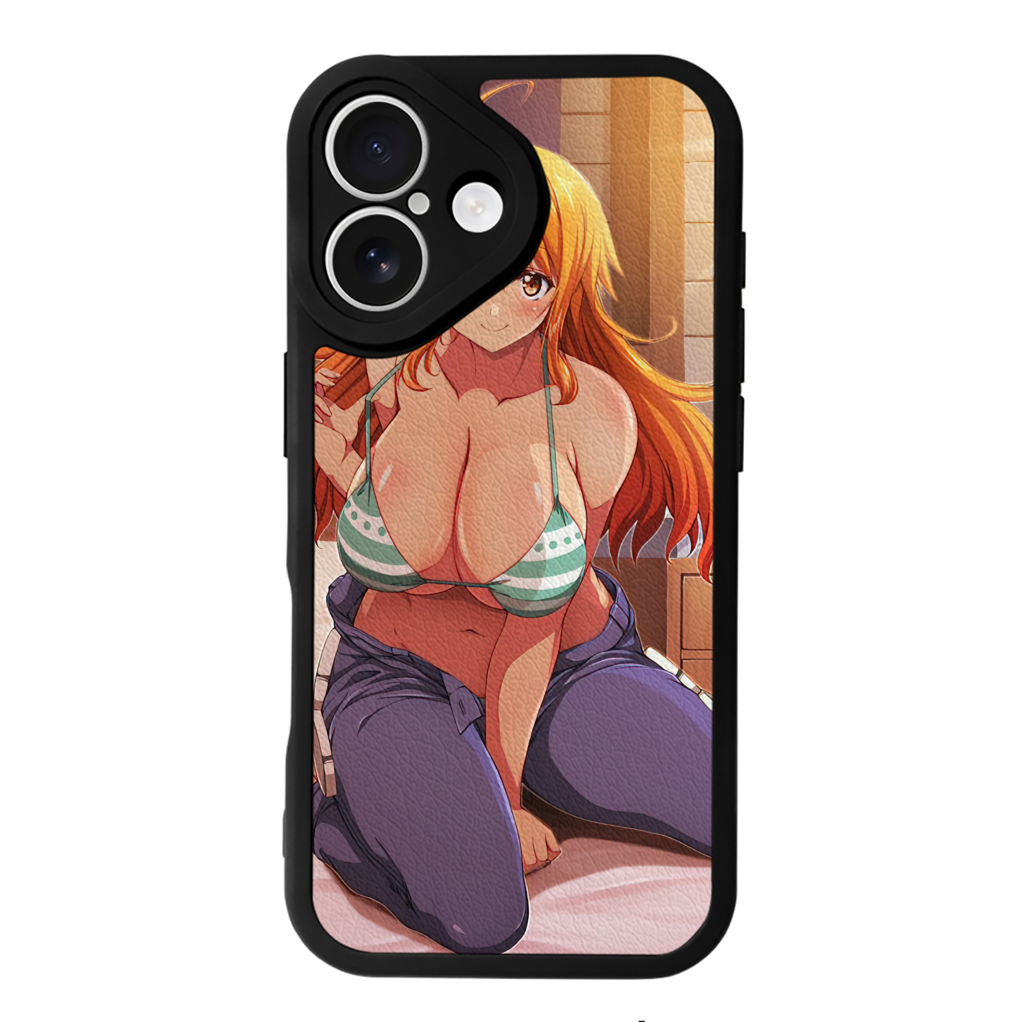 （画像用） ワンピース ONE PIECE 【iPhone 16シリーズ対応】シリコンスマホケース（レザー調） 材質：シリコン